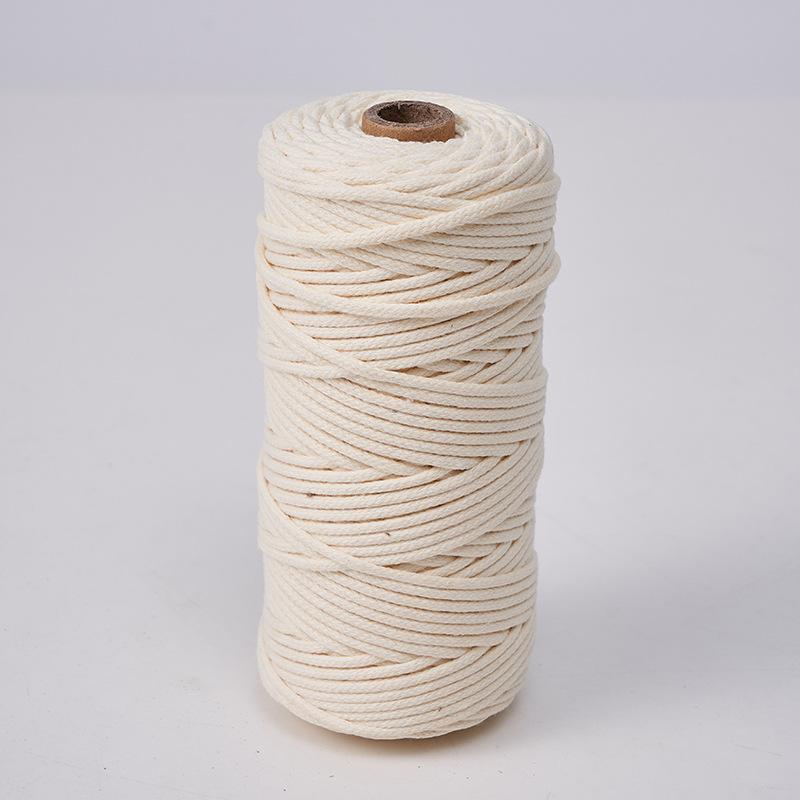 Cuerda de algodón con núcleo de 3mm, ropa de bricolaje, decoración de textiles para el hogar, cordón de algodón, cuerda tejida, tapicería de color, cuerda de algodón con corazón