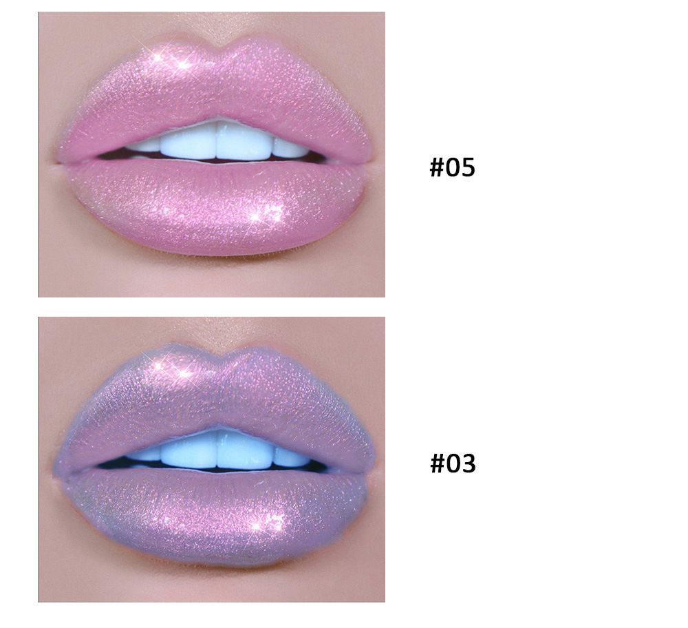 Cross-border Pearlescent Lip Gloss Mermaid HANDAIYAN Long-lasting Moisturizing, Dazzling Bright and Polarized Lip gloss Lip Gloss undefined