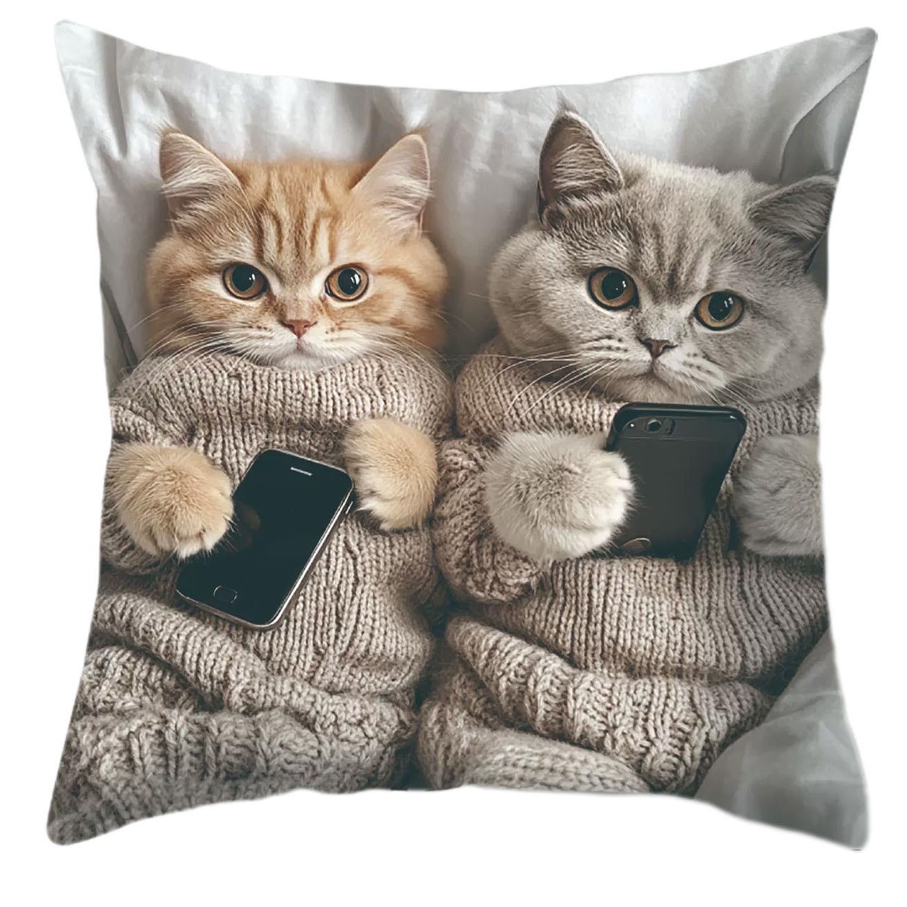 Explosiones transfronterizas bonitas y interesantes animales al aire libre impermeables almohada para jugar con teléfonos móviles para decorar la fiesta de gatos y gatos en la sala de estar sofá almohada