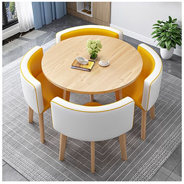 Simple Recepción y negociación pequeña mesa redonda mesa de recepción negociación reunión mesa de invitados y silla traje Oficina área de descanso mesa y silla combinación