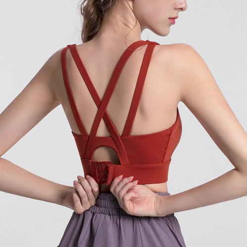 Cross-border high-intensity shock-absorbing push-up yoga bra, shaped, quick-drying, fitness and sports vest, beautiful back underwear, all-in-one