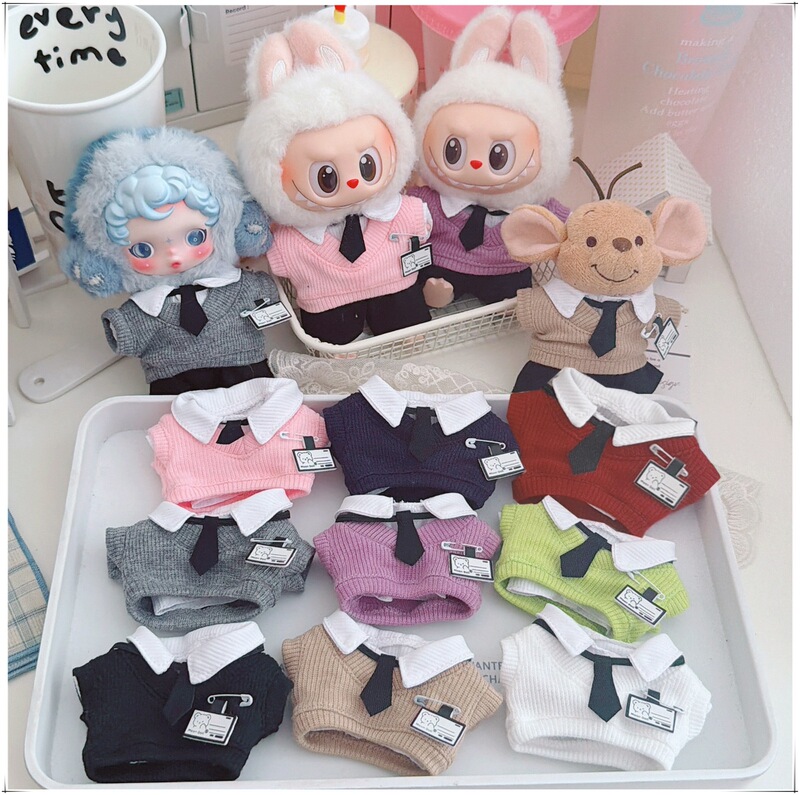 Labubu 10cm Doll Clothes Cute Plush Toy Sp Guangzhiyuan Mini Doll Dongdi Xiaodou Pendant Uniform Labubu 10cm Doll Clothes Cute Plush Toy Sp Guangzhiyuan Mini Doll Dongdi Xiaodou Pendant Uniform