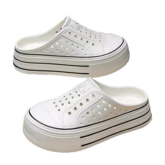 Women's Cave Shoes Casual All-match Refreshing and Breathable EVA Soft Bottom Non-slip Long-wear Not Tired Foot Indoor Silent Slippers
