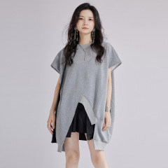 假两件设计感拼接卫衣女2025秋季新款休闲百搭廓形宽松显瘦上衣