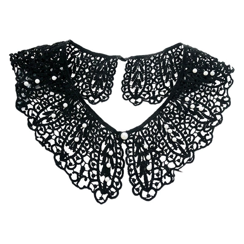 Кружево из бисера накладной воротник Корейский полый Шелковый шаль капок летний солнцезащитный Джокер шарф украшение
