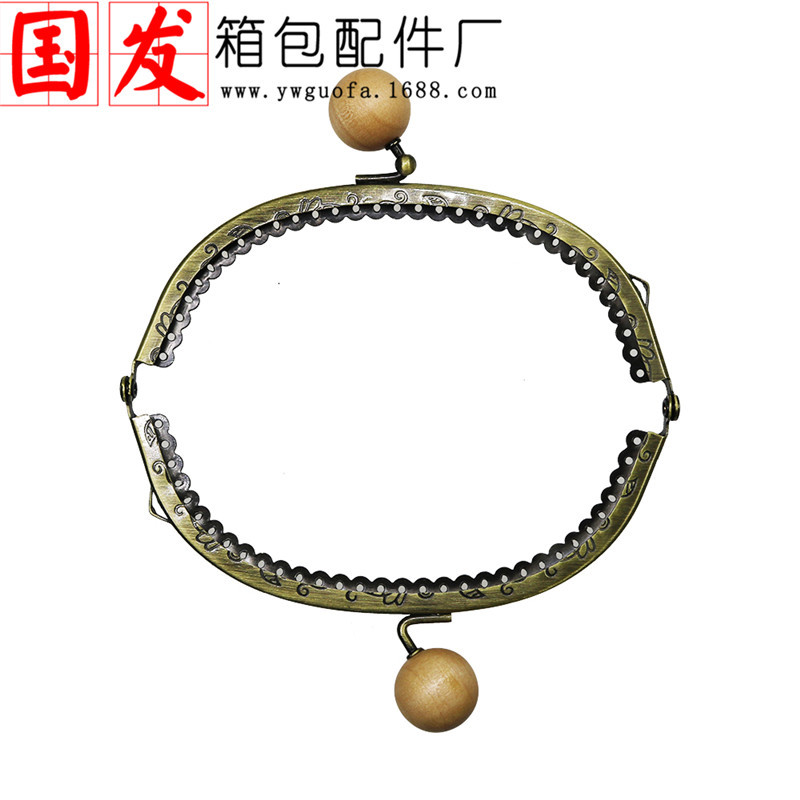 12.5cm arco dragón-fénix flor de encaje de madera oro 20MM madera maciza perlas de dulces japonesas 4 colores opcionales