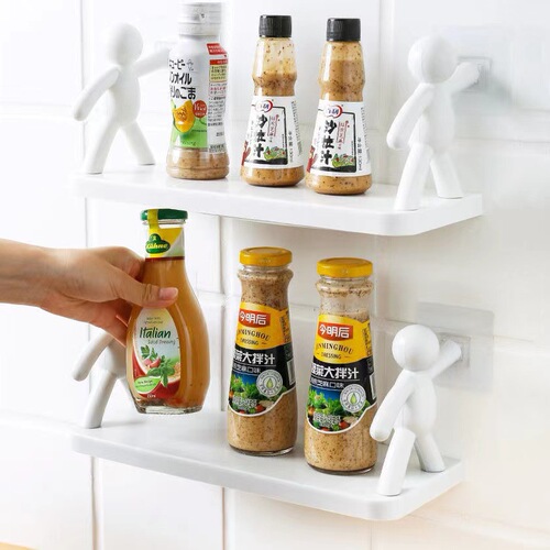 New villain storage rack multi-functional creative wall-mounted punch-free bathroom cosmetics storage rack kitchen organization rack