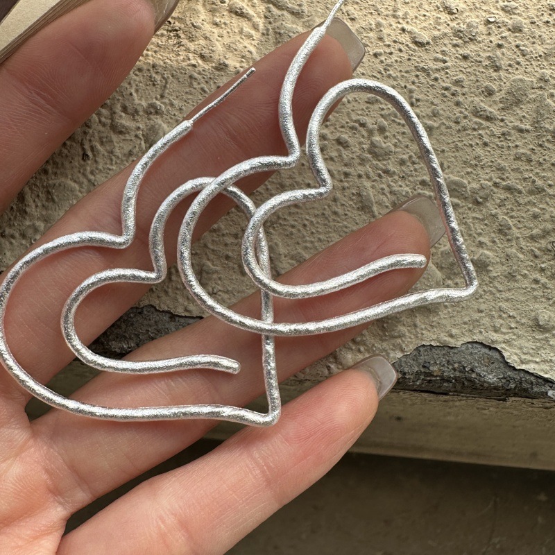 Small design retro matte Korean earrings