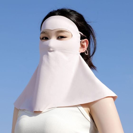 Sunscreen Full Face UV Protection Women's Face Gini Summer 2025 New Neck Protection Integrated Sunshade Ice Silk Mask