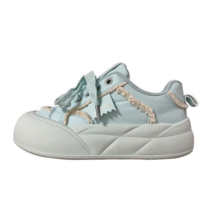 Versatile Spring-summer Original Women's 2025 New Model, Thick-soled White Sneakers, High-appearance Bread , Niche_vogvips.com