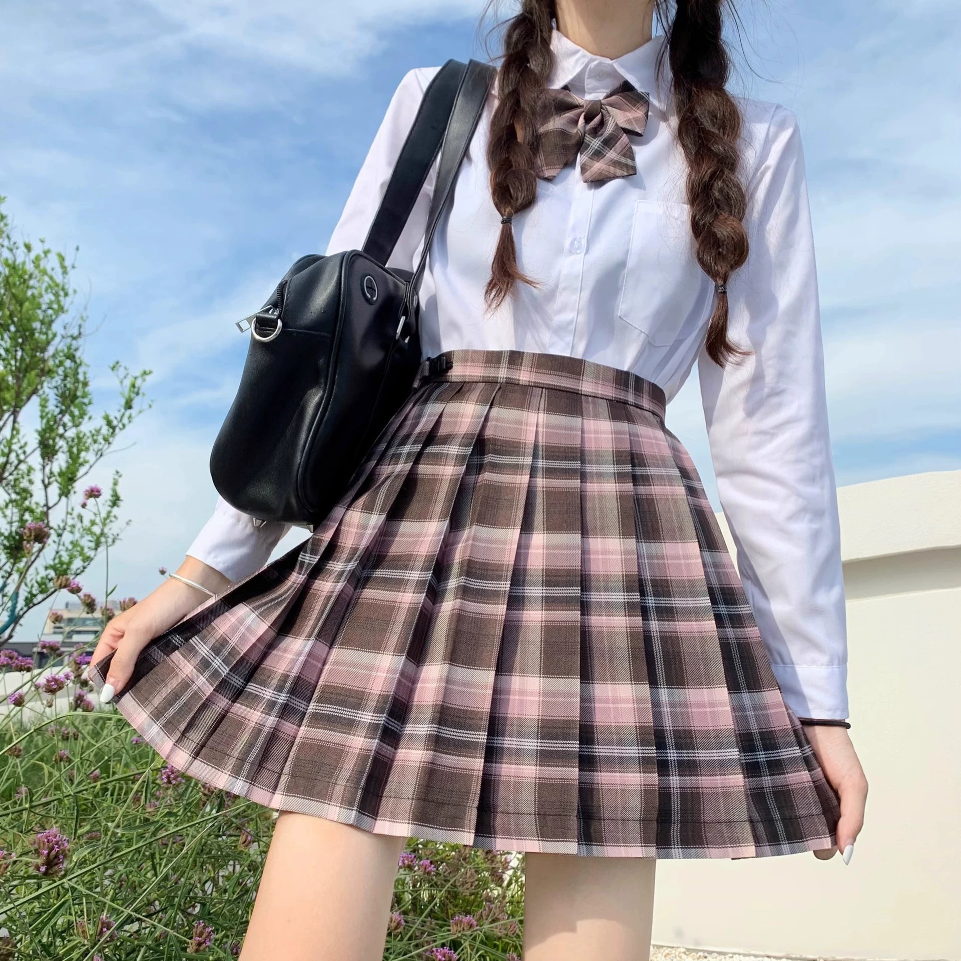 [Песня полярной ночи] JK униформа юбка Японская юбка в клетку с высокой талией юбка полуюбка для школы стиль плиссированная юбка