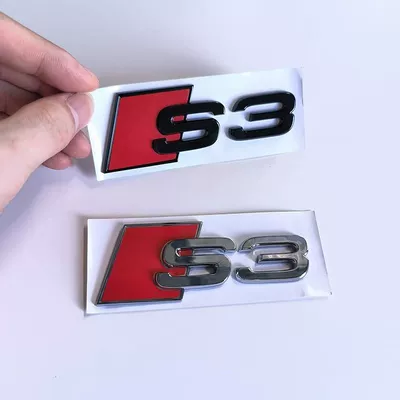 with RS4 black emblems, S3 four-ring front: Car logo - standard-s3