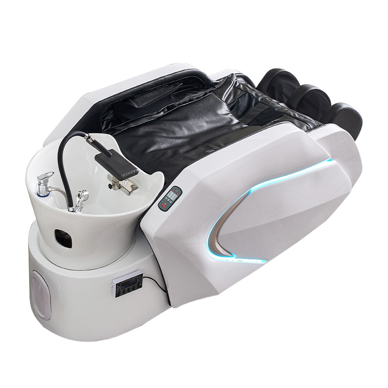 Fabricante de lavabo de masaje de cerámica alta calidad totalmente automática barbería eléctrica inteligente cabellera cama de tratamiento de cabeza especial