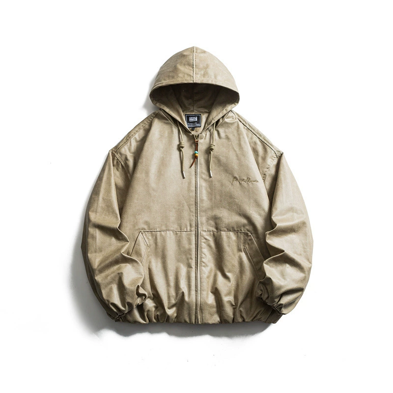 Осенняя японская ретро-трендовая полиуретановая толстовка с капюшоном для мужчин и женщин, куртка