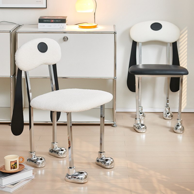 Mid-ancient dog backrest chair dining chair makeup home bedroom children's room designer dining table cute cartoon chair Mid-ancient dog backrest chair dining chair makeup home bedroom children's room designer dining table cute cartoon chair