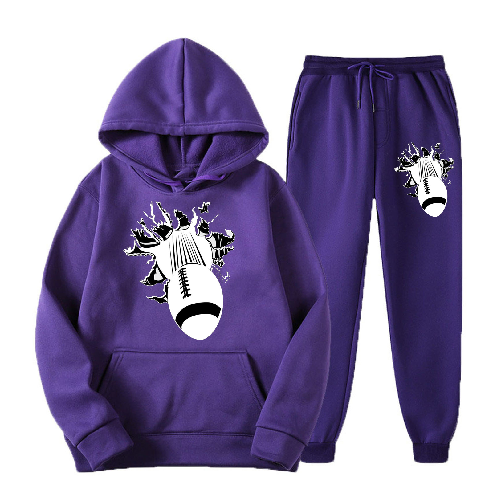 Modetröja Sportkläder Vinter Ny Luvtröja för män Träningsbyxor Hooded Casual Set_voghion.com