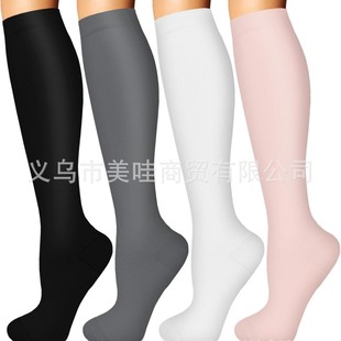 Compression Socks Cross-Border Large Size Foreign Trade Pressure Non-Slip Over-The-Knee Socks Antibacterial Sweat-Absorbent Over-The-Knee Socks Comfortable and Slimming Ready Stock