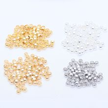 夹扁定位收尾diy串珠材料保色纯铜定位珠固定珠隔珠厂家直销