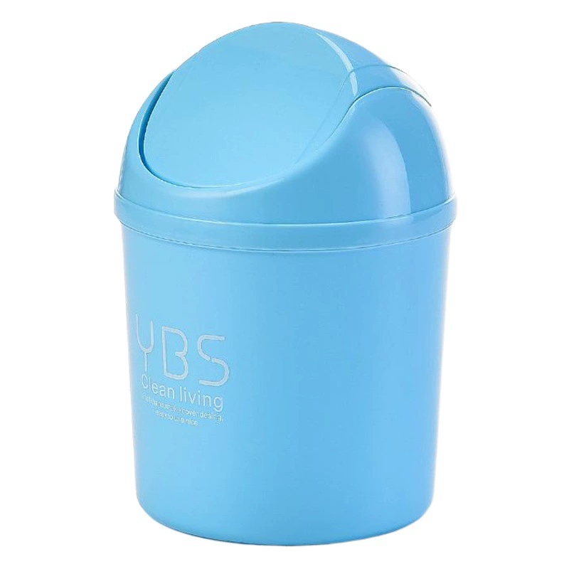 Креативный маленький размер Настольный мусорный бак кухня гостиная флип для хранения всякой всячины мини пластиковое ведро дизайн печать