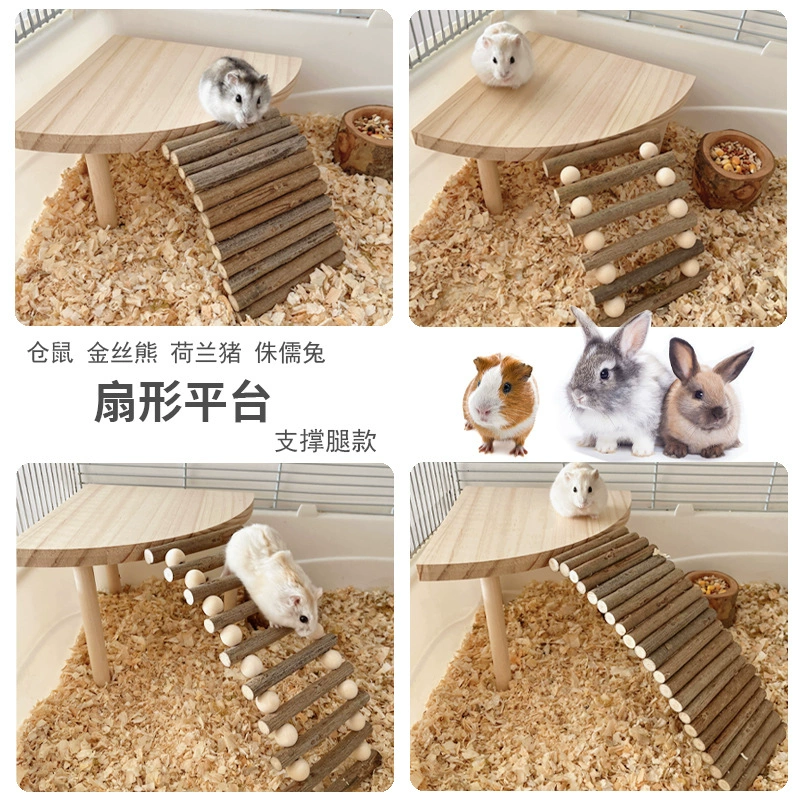 Игрушка-Хомяк Золотой медведь из цельного дерева платформа морская свинка карлик кролик деревянная педаль ветка лестница коренной Альпинизм пейзаж