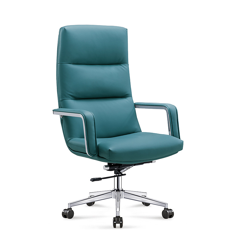 Silla ejecutiva ergonómica de oficina, tapizada en cuero, cómoda y duradera, ideal para escritorio o uso en casa