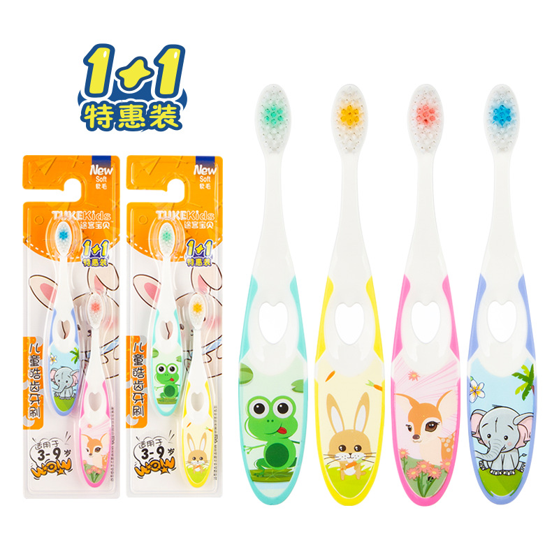 Children's Toothbrush 3-9 Years Old Soft Bristles 6 Pack Cartoon Cute Non-Slip Kidsren's Classy Toothbrush Manufacturer Spot Wholesale