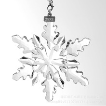 tem2024亚马亚马逊圣诞树专供挂件圣诞热卖挂饰水晶跨境雪花源头