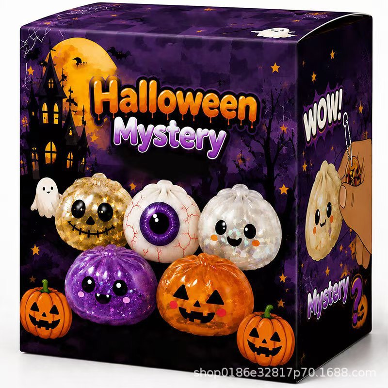 Halloween Ghost Squishy Toy Cross-Border Maltose Squeeze Stress Relief Toy In-Stock Grip Stress Relief Gift Box Set Halloween Ghost Squishy Toy Cross-Border Maltose Squeeze Stress Relief Toy In-Stock Grip Stress Relief Gift Box Set