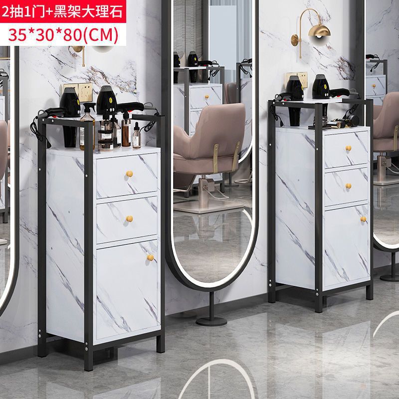 C타입 서랍 2개, 문 1개 + 블랙 프레임 대리석 - 인기 판매 모델