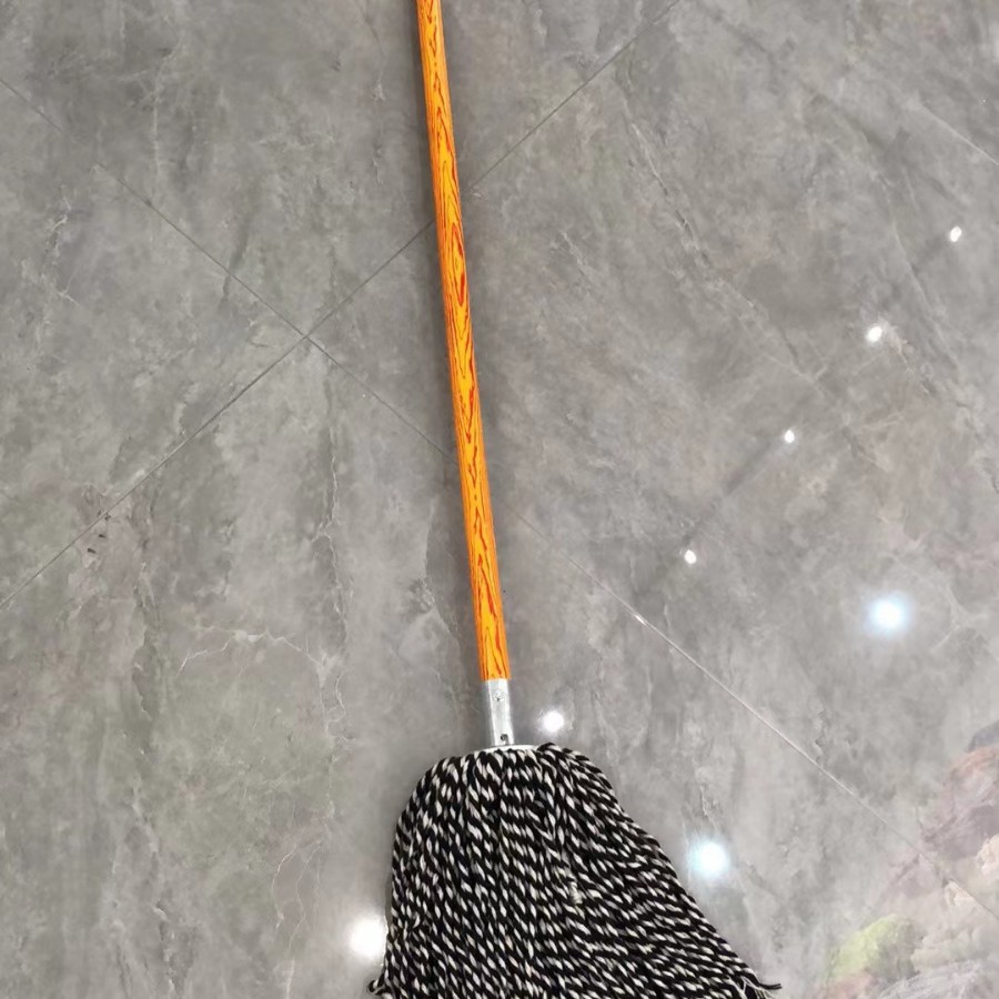 흑백 철제 둥근 머리 구식 걸레