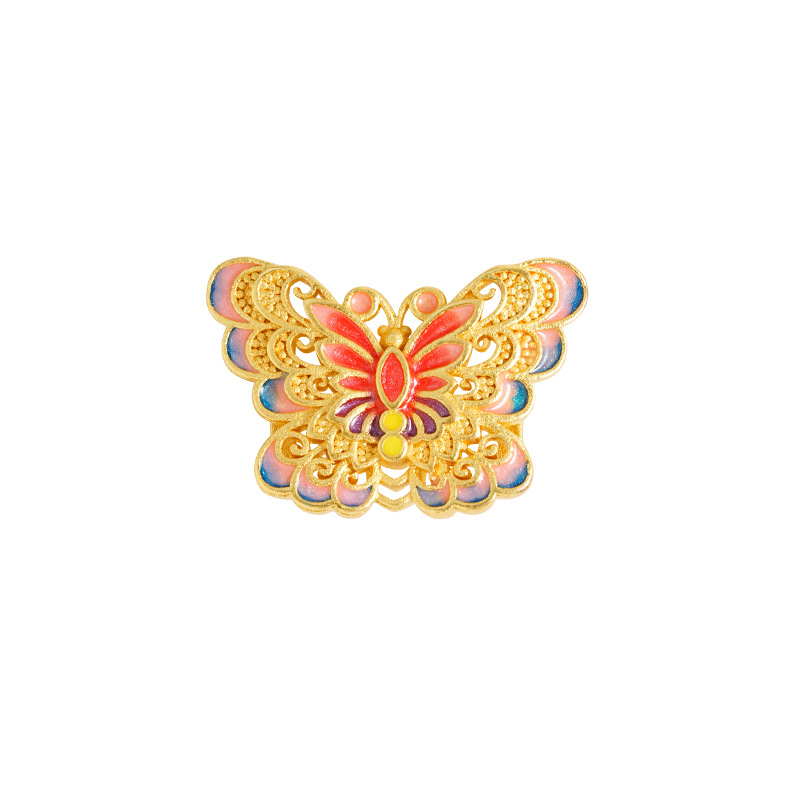 Nuevos productos retro mariposa china hueco joyería DIY accesorios de verano de alta calidad esmalte color Yiwu fuente image 6