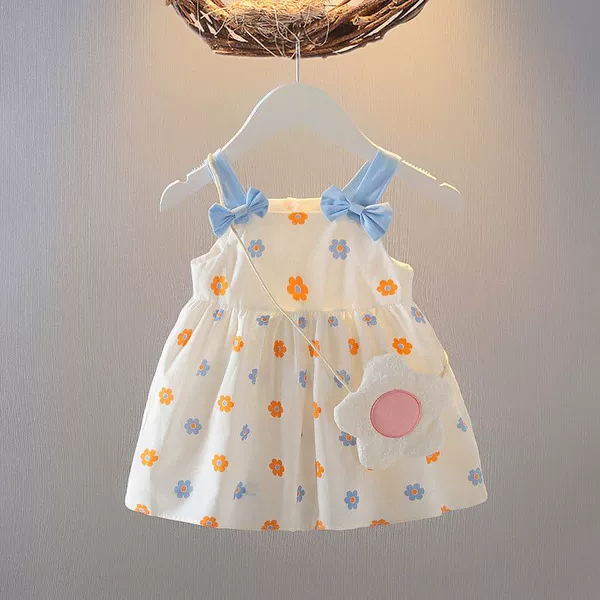 Orange Valley Flower Sea Skirt