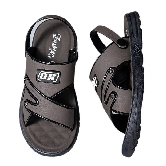 Sandals Men's 2024 New Leather Thick-soled Beach Summer Outer Wear Dad Non-slip Wear-resistant Dual-purpose Sandals
