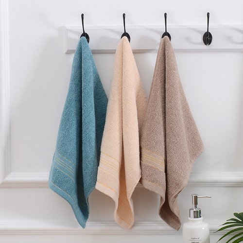 Manufacturer wholesale gold wire broken pure cotton face towel household absorbent water towel set company gift embroidery logo