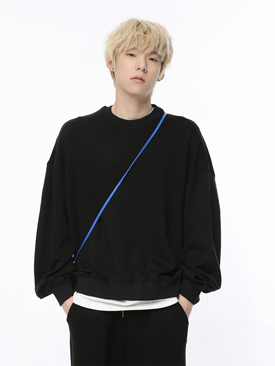 Mtlclothes ropa de Hombre | 2024 primavera nuevo estilo coreano color sólido suéter casual Pantalones rectos traje de dos piezas moda