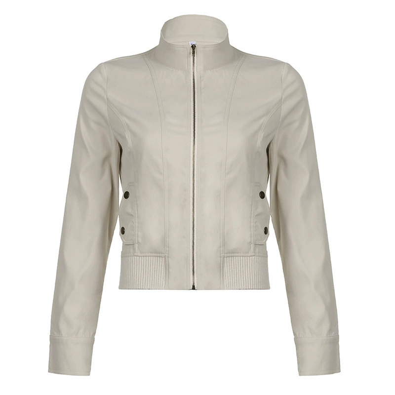 Ретро-индустрическая куртка-flight jacket, женская Bomber с молнией, разделенный карман, универсальная осень-зима