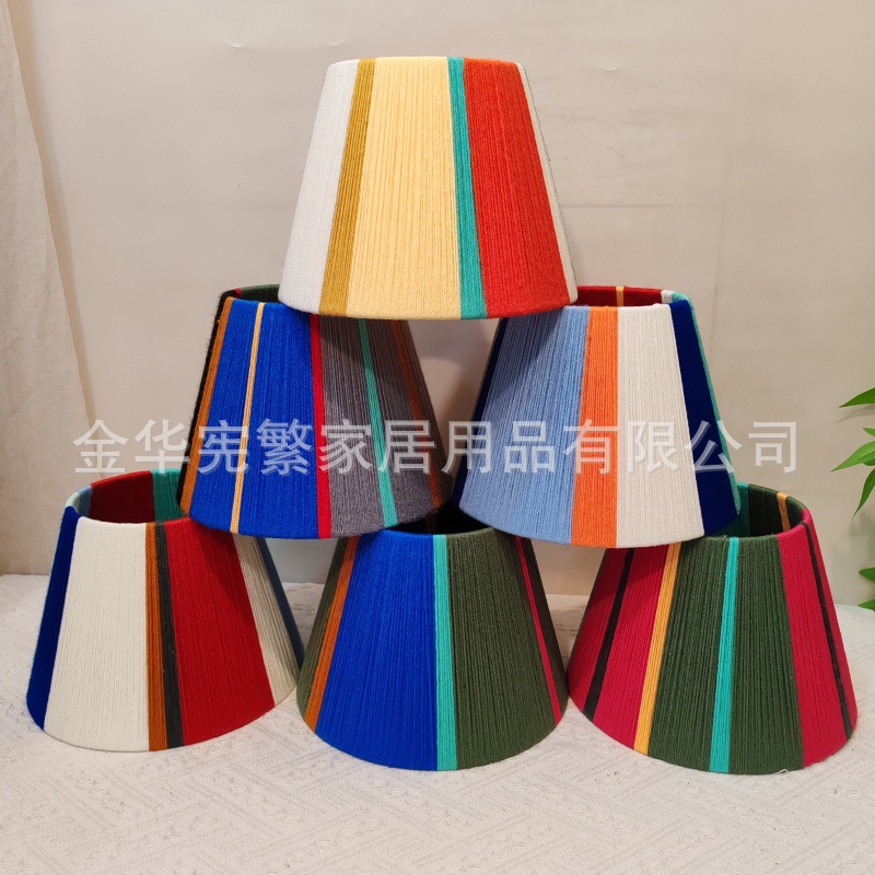 Navidad y Año Nuevo, lámpara de lana tejida a mano, lámpara de escritorio, candelabro accesorios universales, cubierta de sombra, cabecera de cama del dormitorio