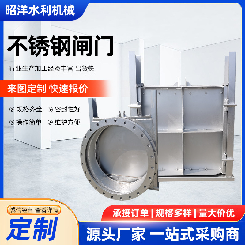 不锈钢止水闸门水库电站工程渠道闸门机闸一体式水利工程锁闭阀