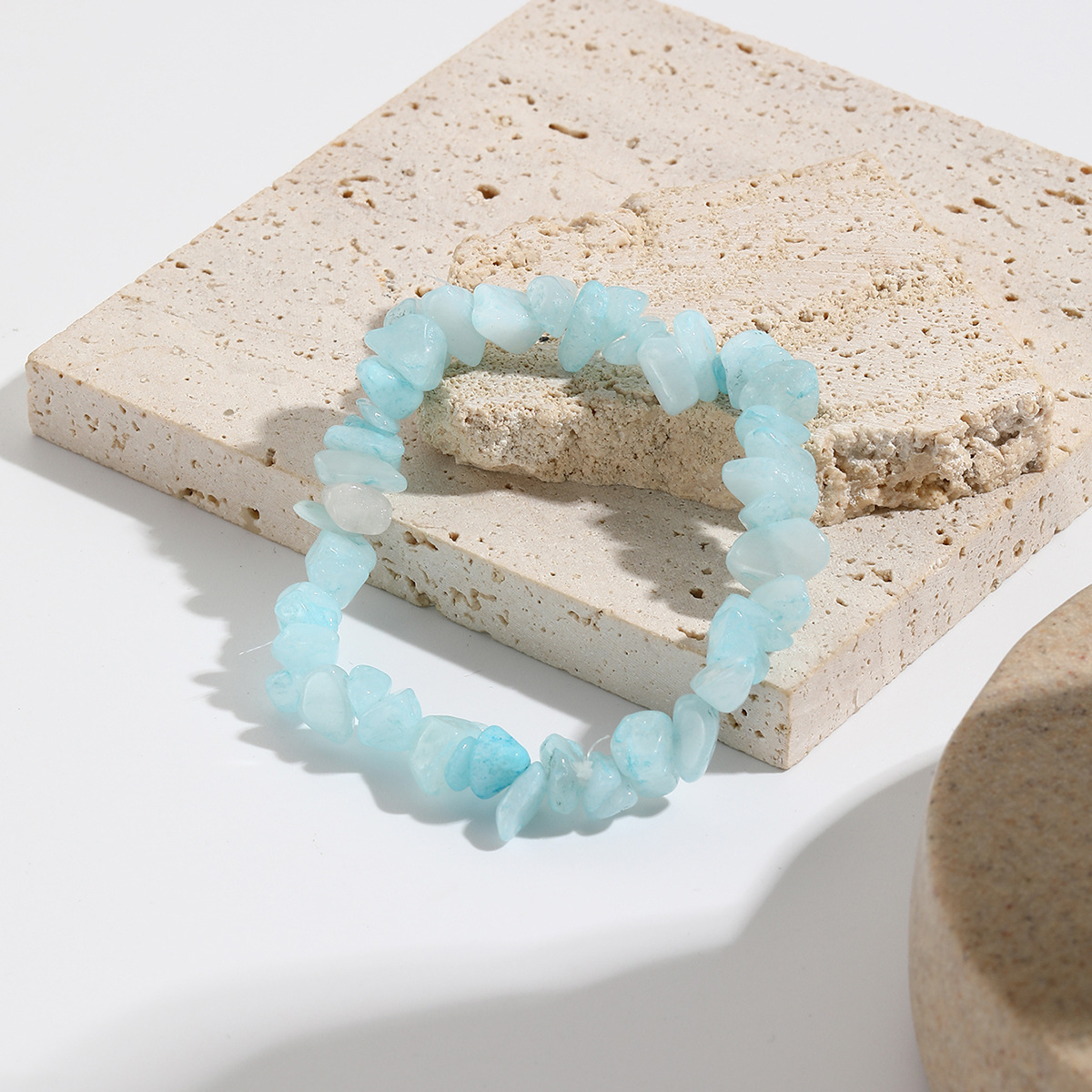 jewelry Bohemian colored gravel bracelet jewelry natural stone bracelet_voghion.com