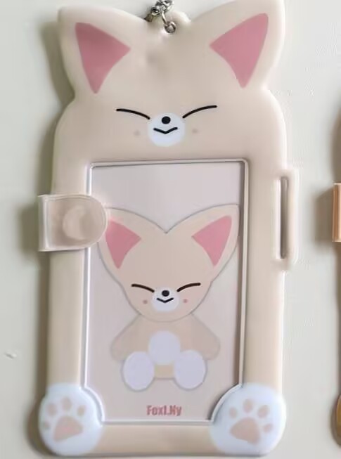 skzoo デイリーウィークリー Doudou アイ磁気カードホルダー Li Longfu 手をつなぐ動物プラスチック PVC ID カードホルダーフォトカード収集|undefined