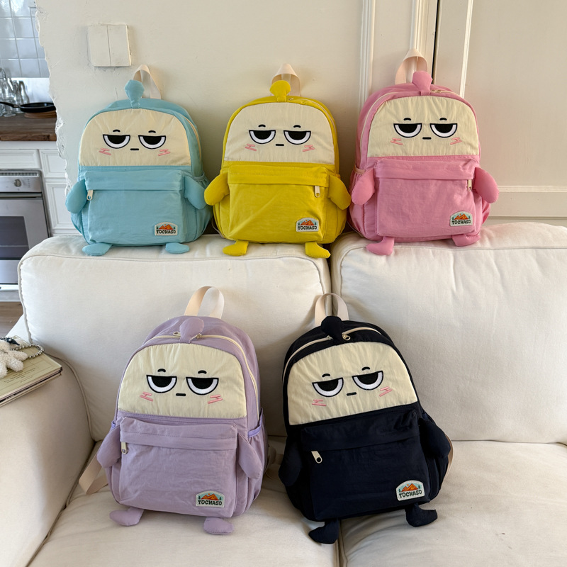 Mochila escolar de gran capacidad, dibujos animados extraños, mochila encantadora para niños y niñas, alta cara, mochila para niños.
