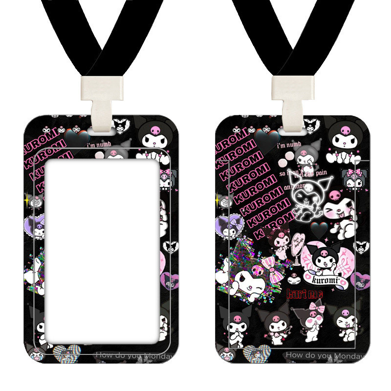 Cubierta de tarjeta de autobús de Kulomi Cartoon Cute Student Commute Tarjeta de control de acceso del campus Metro puerta de trabajo cubierta de tarjeta image 17