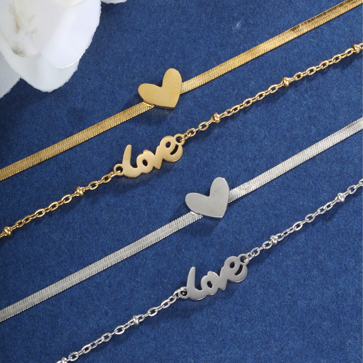 Xuping joyería nueva moda damas de verano de acero inoxidable doble mariposa correa de tobillo mujer Europa y América transfronteriza arena pie de viento