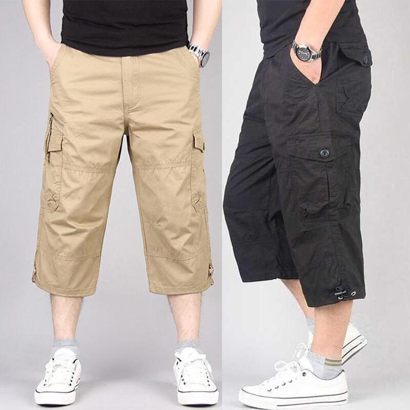 2026 Cross-Border Summer Men's Straight-Leg Cargo Pants Tactical Stylish Multi-Pocket Commuter Casual Cropped Pants in Stock