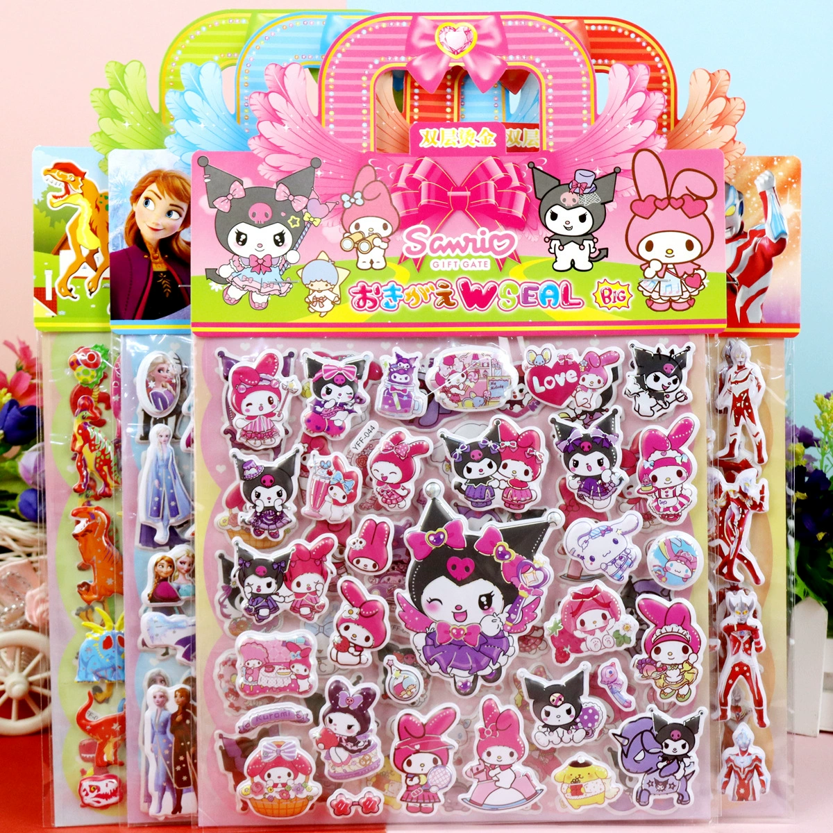 Детская мультяшная наклейка двухслойная стерео Sanrio Culometi Ultraman Frozen Bubble Наклейка