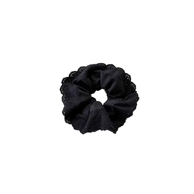 Anillo de cabello de alta elasticidad de encaje duradero, cordón de cabello fresco y dulce coreano, temperamento simple y ligado al cabello, correa de goma pequeña