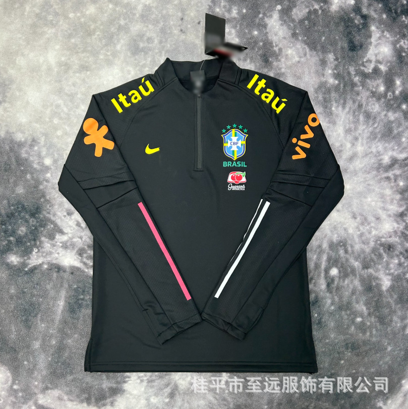 Brasileño chaqueta de asalto con capuchón, abrigo a prueba de viento, abrigo a prueba de agua, fábrica de fuentes deportivas, ropa de entrenamiento de fútbol al por mayor image 24