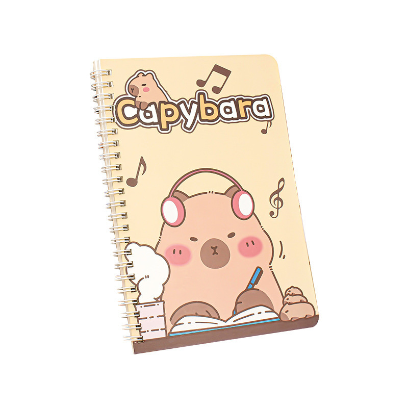 Cuaderno de cuadernos Capibara A5 cuaderno de cuadernos de dibujos animados de alto valor de cara cuaderno de cuadernos de dibujos animados lindo cuaderno de cuadernos para niños