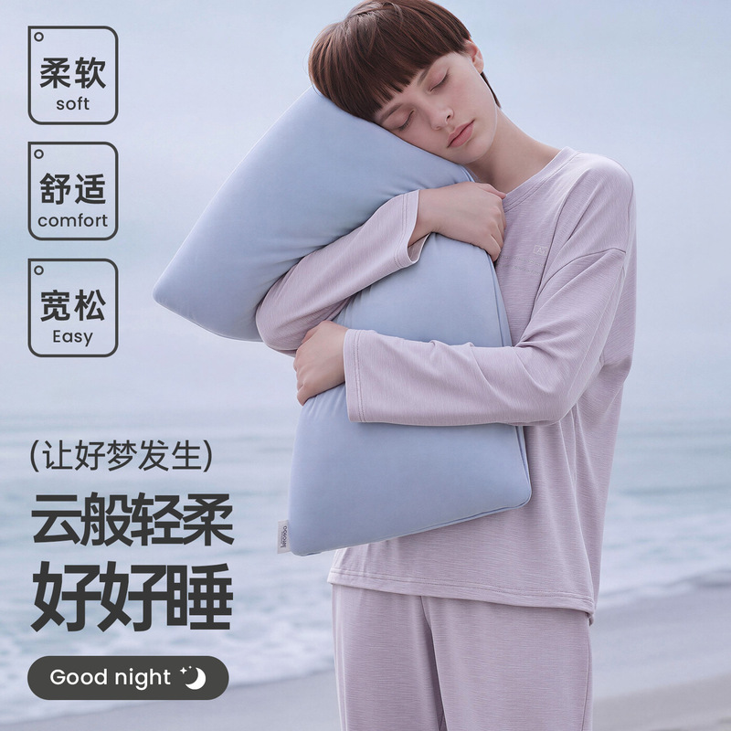 Cross-border all-season deep sleep women's pajamas, made of soft silk bamboo fabric, featuring a long-sleeved, long-pant set, and available in customizable designs Cross-border all-season deep sleep women's pajamas, made of soft silk bamboo fabric, featuring a long-sleeved, long-pant set, and available in customizable designs