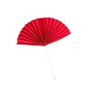 Festive red leaves folding fan cake decoration New Year's life, golden fan baking decorative cake account